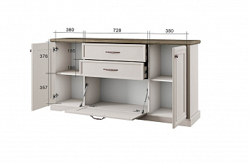 Тумба ТОСКАНА НЬЮ 3Д2С-1 (TOSCANA NEW 3D2S-1)