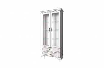 Набор модульной мебели ТИФФАНИ (TIFFANY) Шкаф с витриной 2В2С (2V2S)