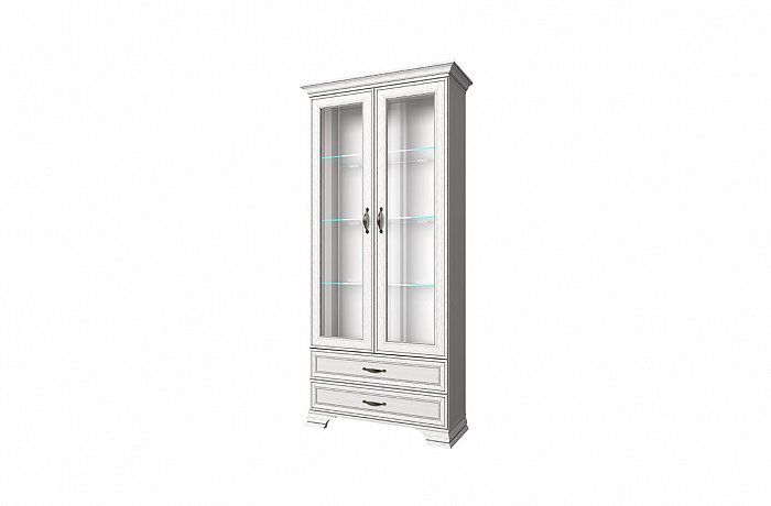 Набор модульной мебели ТИФФАНИ (TIFFANY) Шкаф с витриной 2В2С (2V2S) в Калининграде